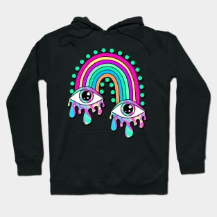 Rainbow With Eyes Hoodie